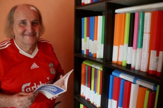 Paul Cumming, dengan baju klub kesayangannya, Liverpool (Aqwan/PFI/detiksport)